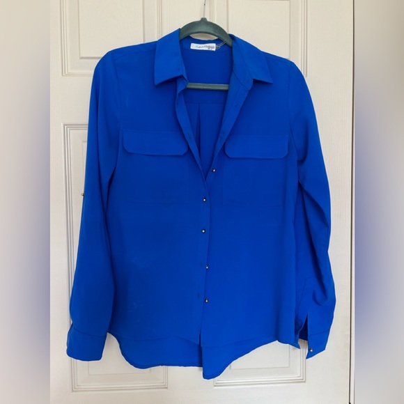 Calvin Klein Long Sleeve Shirt, Size XS, Blue, Pre-owned - Picture 3 of 10